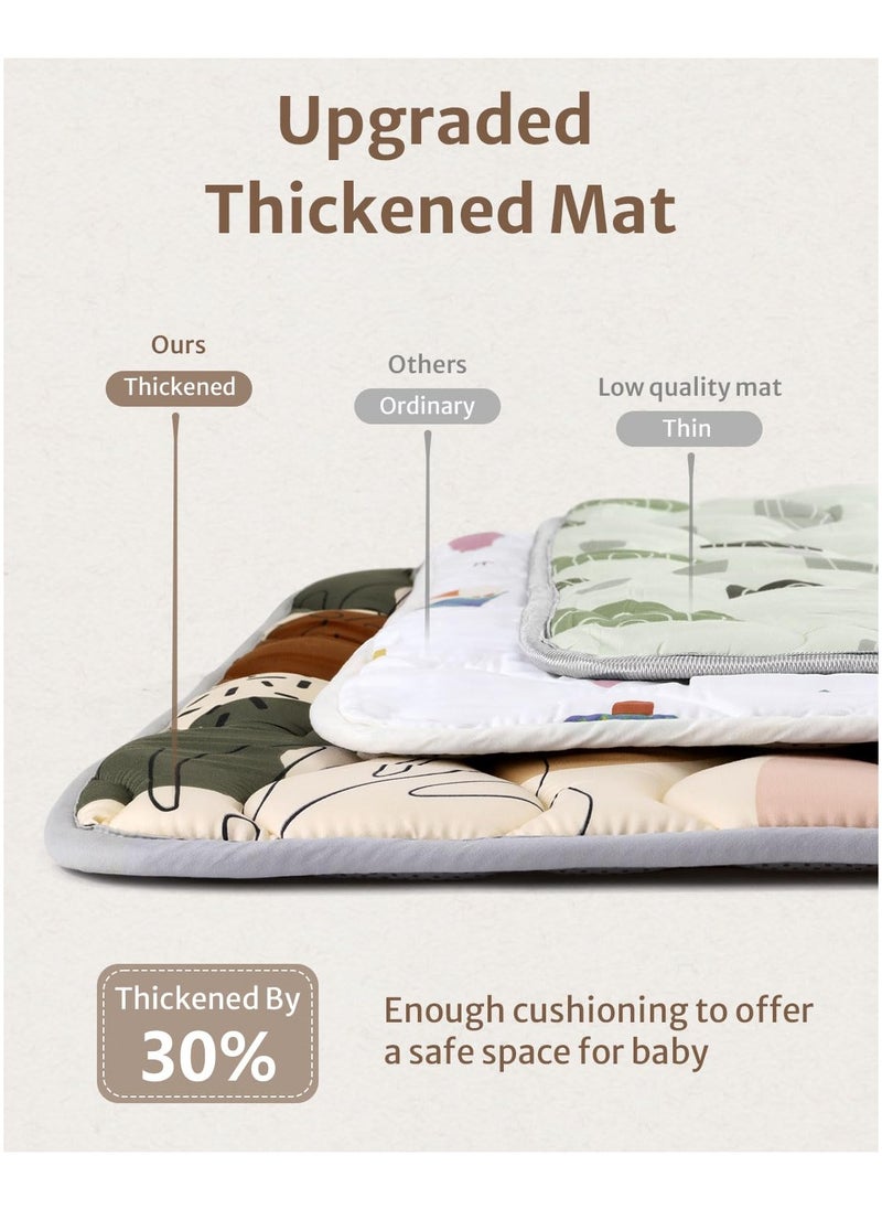NNEWVANTE Baby Play Mats for Floor, 50x50 Play Mat for Playpen, Thicken Soft Padding Foam Playmats for Babies and Toddlers Infants, Foldable and Machine Washable Baby Crawling Mat  - Image 4