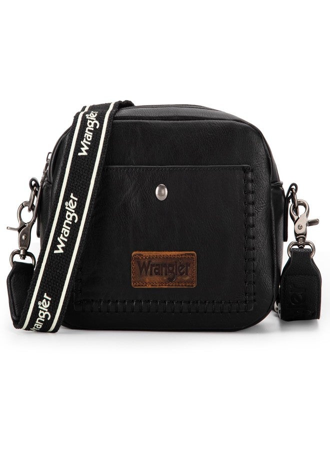 Wrangler Crossbody Bag for Women Camera Purse with Wide Strap WG90-819BK - Image 1