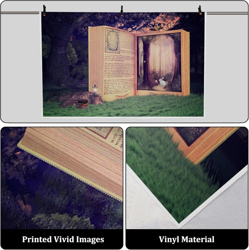 AOFOTO 6x4ft Fairy Tale Books Backdrop for Enchanted Forest Baby Shower and Birthday Party Photography - Image 2
