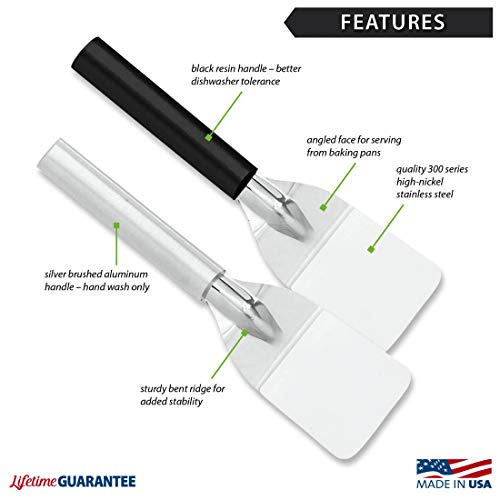 Rada Cutlery Mini Server (R133), 2 x 1.88" Stainless Steel Face, 7.5" Length, Made in USA, Silver Handle - Image 2
