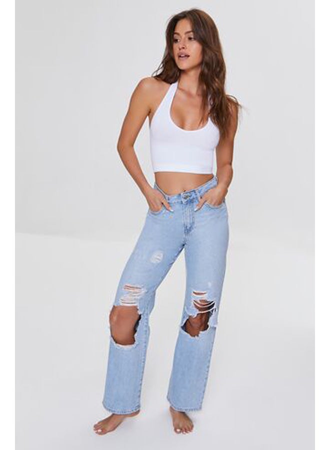 FOREVER 21 Seamless Ribbed Knit Halter Top - Image 4