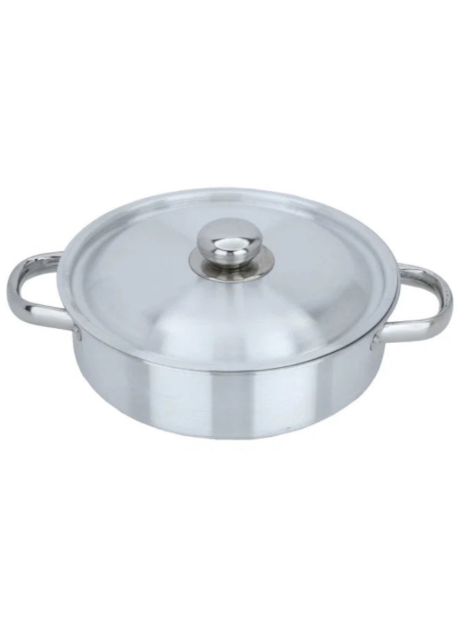 ROBUST aluminum oven tray, 26 cm, round, with lid, two handles - silver - Image 3