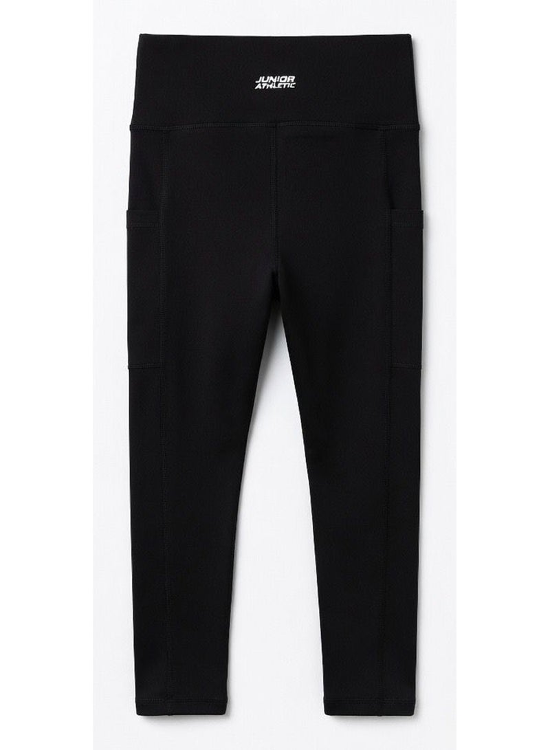 Junior Girls Pocketed Leggings - Image 2