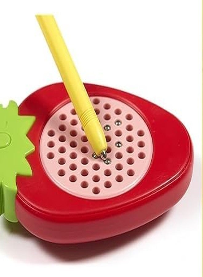 JBM ENTERPRISE Strowberry Magnetic Drawing Pad with Stylus Pen Metal Bals | Erasable Doodle Writing Toys Board Early Educational-Montessori Toy - Image 2