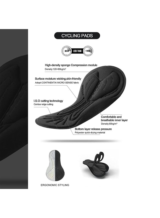 مجموعة ملابس جيرسي لركوب الدراجات، مجموعة جيرسي لركوب الدراجات، ملابس موحدة لركوب الدراجات سريعة الجفاف، ملابس ركوب الدراجات للرجال (أسود-XL) - Image 3