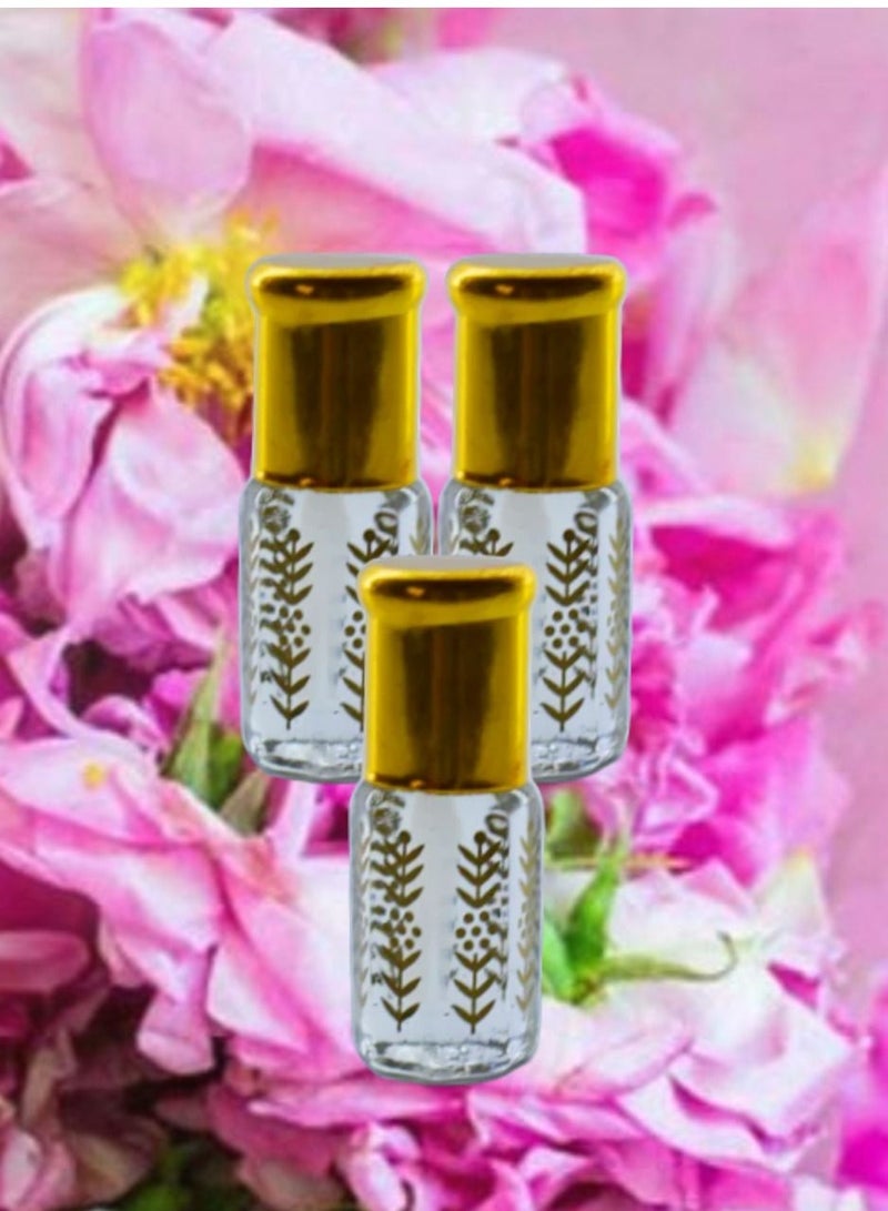 3 Pieces Natural Istanbul Flower Fragrance Perfume Oil 3 Ml