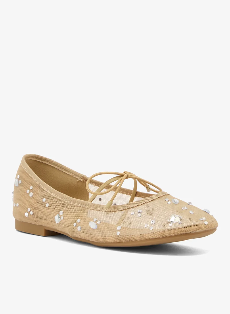 ELLA Rhinestone Detail Mesh Mary Janes