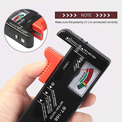 VTECHOLOGY Battery Tester, VTECHOLOGY Model BT-168 Battery Checker for AA AAA C D 9V 1.5V Button Cell Batteries (Requires No Battery for Operation) - Image 5