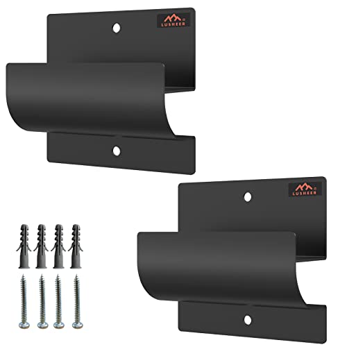 Lusheer Ladder Hooks for Garage Wall,Ladder Hanger for Garage Wall,Wall Mount Wheelbarrow Hanger, Patio Furniture, Chair & Ladder - Ladder Holder Wall Mount (2 Pack) - Image 1