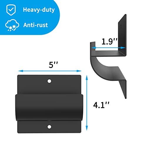 Lusheer Ladder Hooks for Garage Wall,Ladder Hanger for Garage Wall,Wall Mount Wheelbarrow Hanger, Patio Furniture, Chair & Ladder - Ladder Holder Wall Mount (2 Pack) - Image 2
