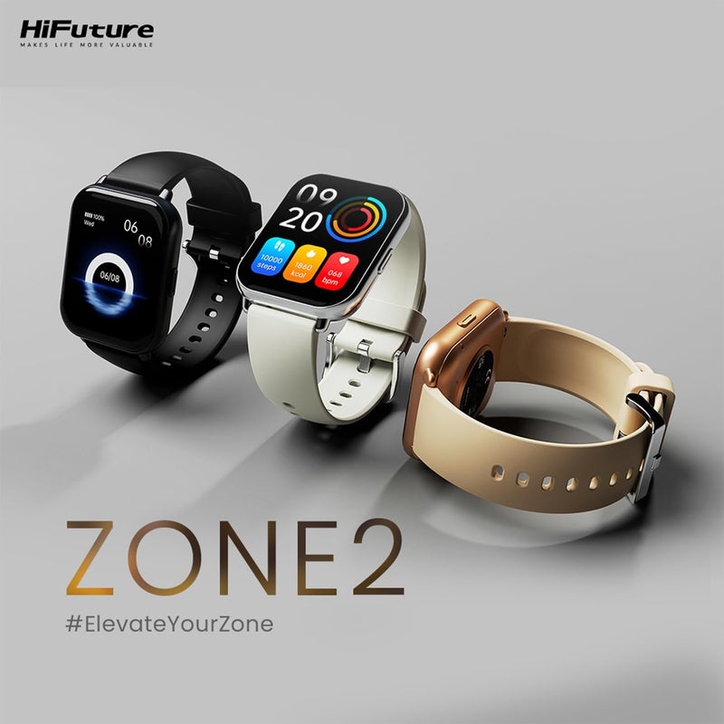 HiFuture ZONE2 1.96" IPS Display BT Calling Smartwatch - Black - Image 2