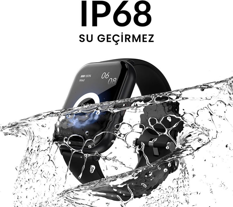 HiFuture ZONE2 1.96" IPS Display BT Calling Smartwatch - Black - Image 5