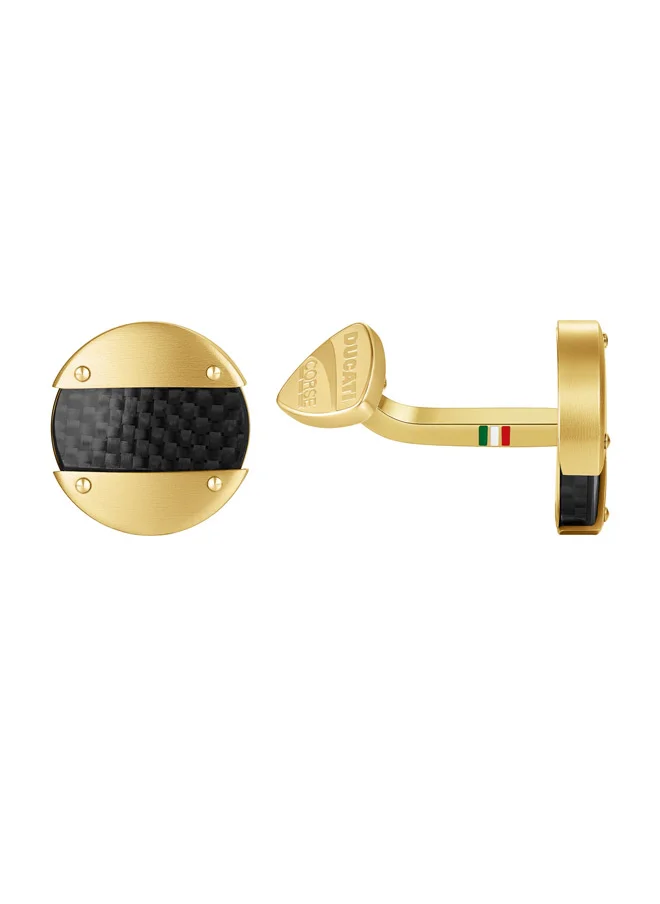 دوكاتي كورس Motore Gold and Black Designer Cufflinks For Men