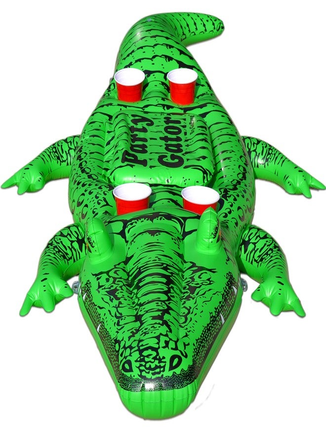 GoFloats GoPong Giant Party Gator Floating Alligator with Cooler and Cup Holders, Over 6 ft Long - Image 5