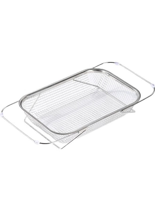 Newair Stainless Steel Draining Basket, Sink Drainer Rack, Extendable Dish Rack, Dishwashing Sink, Fruit And Vegetable Washing Basket, Storage Rack - Image 1