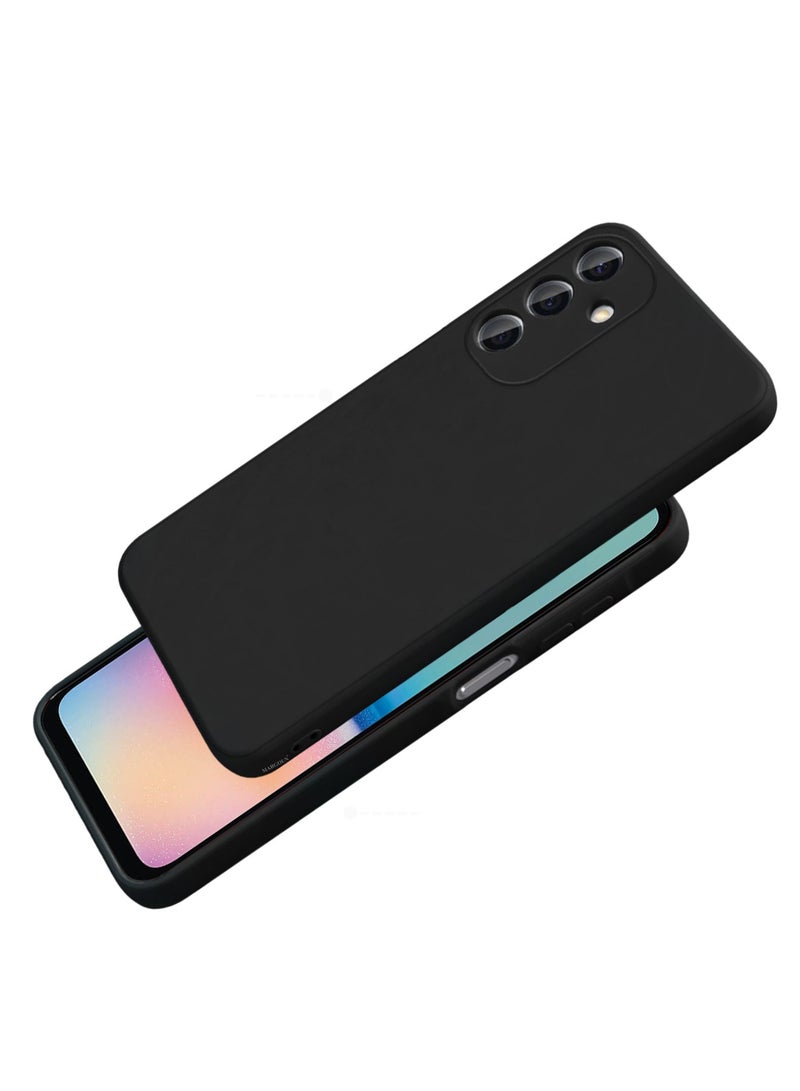 CATANES 2Packs Liquid Silicone Case for Samsung Galaxy A05s Protective Phone Case with Soft Anti-Scratch Microfiber Lining Utra Slim Drop Protection Phone Cover with 3D Screen Protector - Black - Image 2