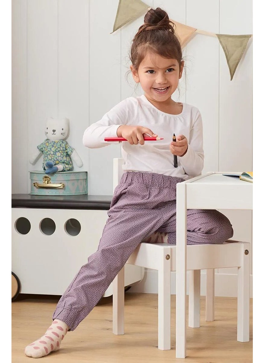 Tchibo Toddler Girls Leisure Trouser, Purple  - Image 1