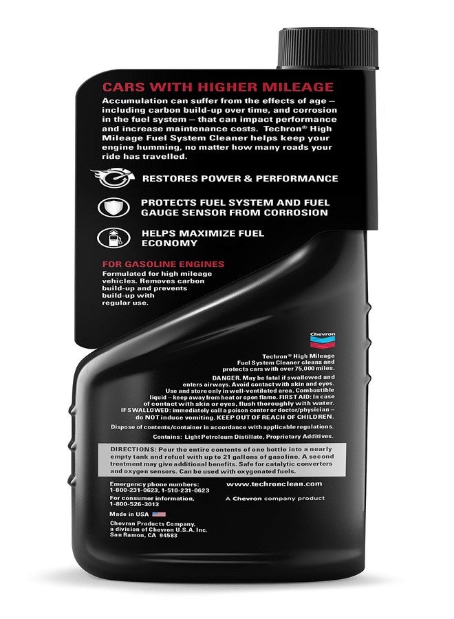 Chevron Techron High Mileage Fuel System Cleaner, 12 oz, Pack of 6 - Image 3