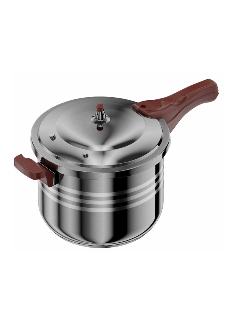 Homeway 3L Stainless Steel Pressure Cooker with Glass Lid & Steamer, Induction Compatible Encapsulated Base, Bakelite Handle, HW6618 - Image 4