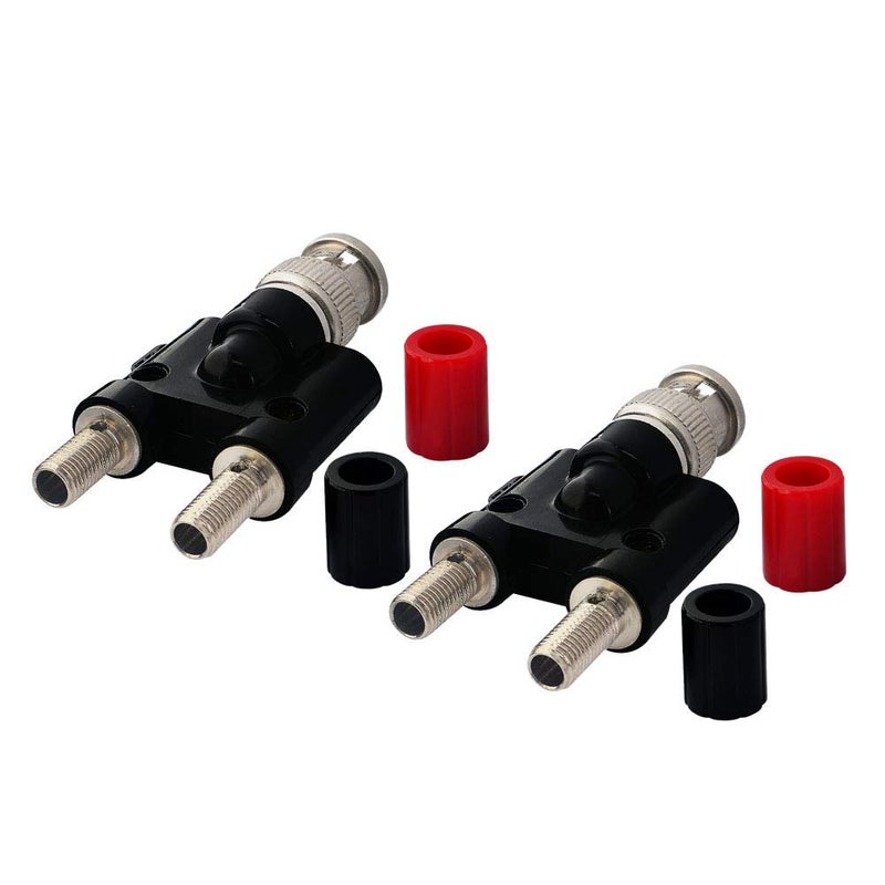 onelinkmore موصل BNC ذكر إلى 2X 4mm جاك موزع أنثوي مزدوج موصل BNC محول موزع لهوائيات الراديو HF وأجهزة الأوسيلوسكوب DVM عبوة من 2 - Image 4