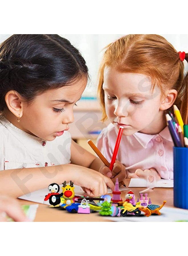 فنبلاست ممحاة عيد الميلاد المجيد من فن بلاست (مجموعة من ٢٥ قطعة) - ممحاة سانتا هدية قرطاسية للأطفال، ممحاة لأطفال المدارس (متعددة الألوان) - Image 5