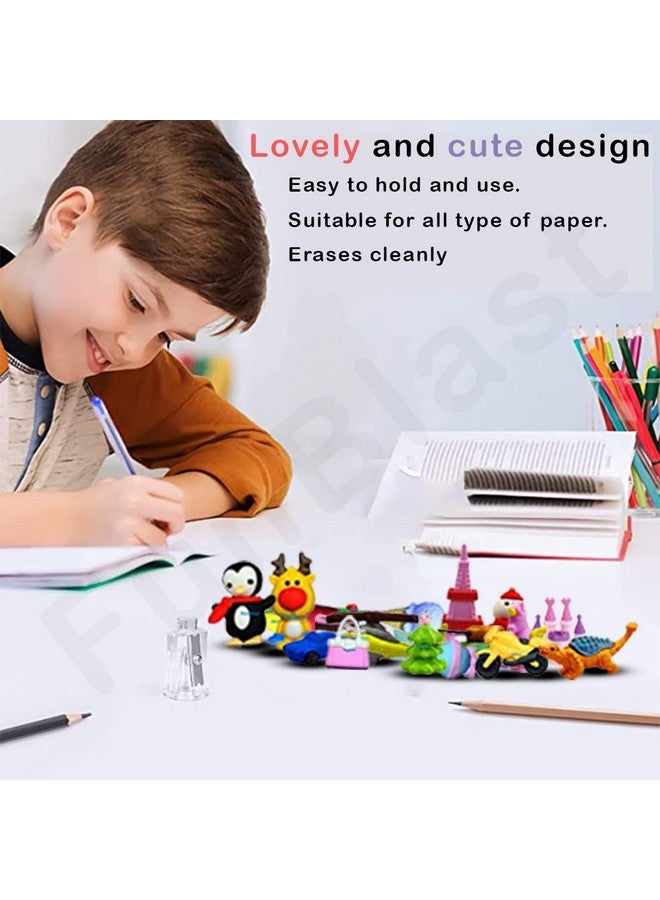 فنبلاست ممحاة عيد الميلاد المجيد من فن بلاست (مجموعة من ٢٥ قطعة) - ممحاة سانتا هدية قرطاسية للأطفال، ممحاة لأطفال المدارس (متعددة الألوان) - Image 4