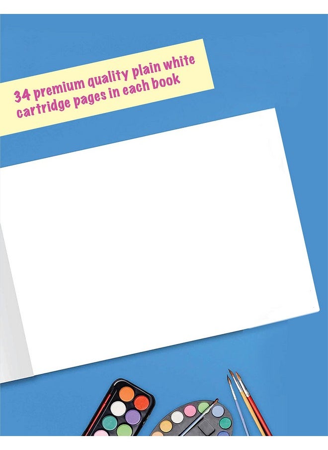 TARGET PUBLICATIONS A4 Size Drawing Book | Sketch Book/Art Book for Drawing, Painting and Colouring | 34 Cartridge Pages in Each Book | Soft Bound Cover | 29.5 cm x 21 cm Approx | Set of 6  - Image 2