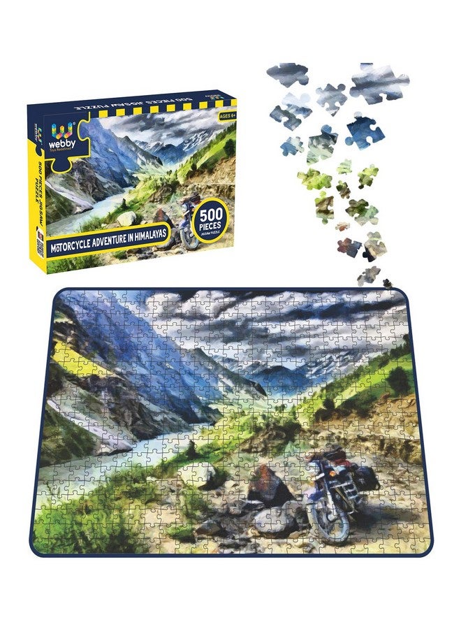 Webby Motorcycle Adventure in Himalayas Jigsaw Puzzle, 500 Pieces - Image 3