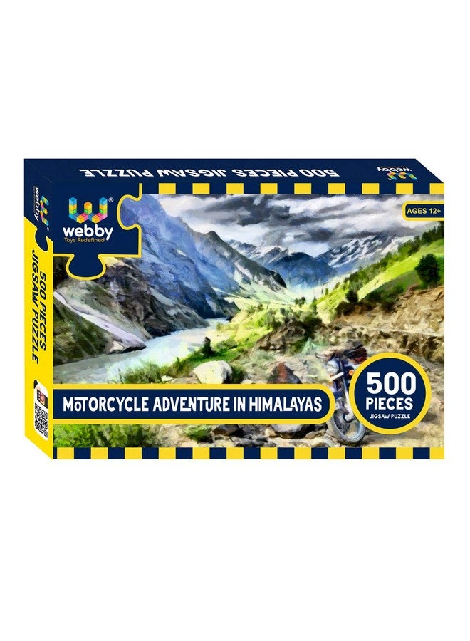 Webby Motorcycle Adventure in Himalayas Jigsaw Puzzle, 500 Pieces - Image 1
