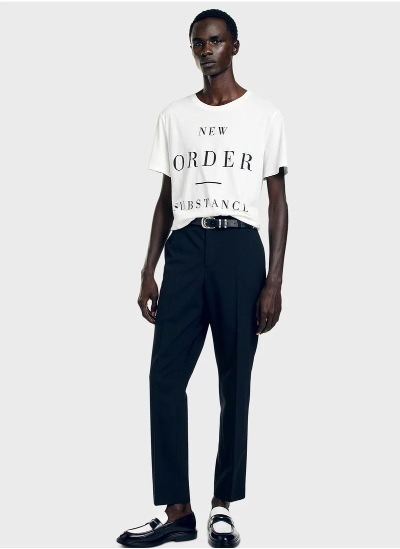 H&M Text Print Regular Print T-Shirt