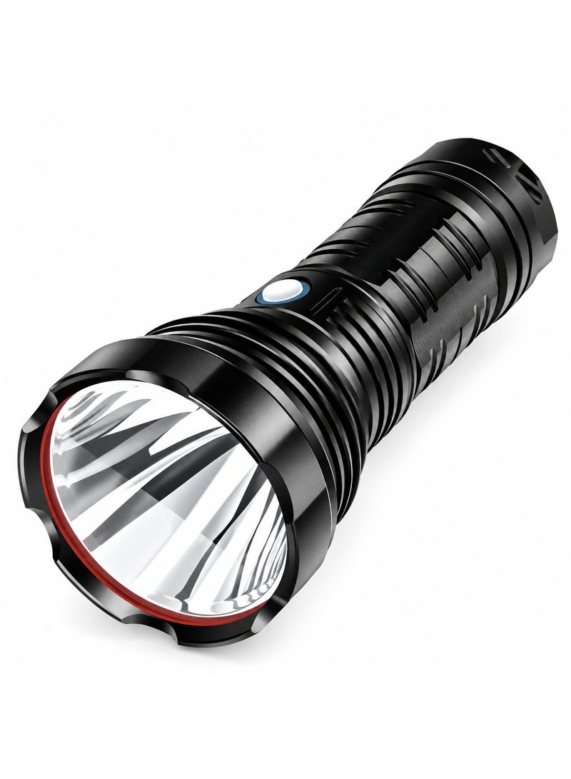 YEMAO High Power LED Flashlight - Rechargeable Tactical Torch, 1000M Ultra Bright Flashlight with Long-Range Beam, Rugged Grip & Carrying Case for Camping, Hiking & Emergency Use - Image 5