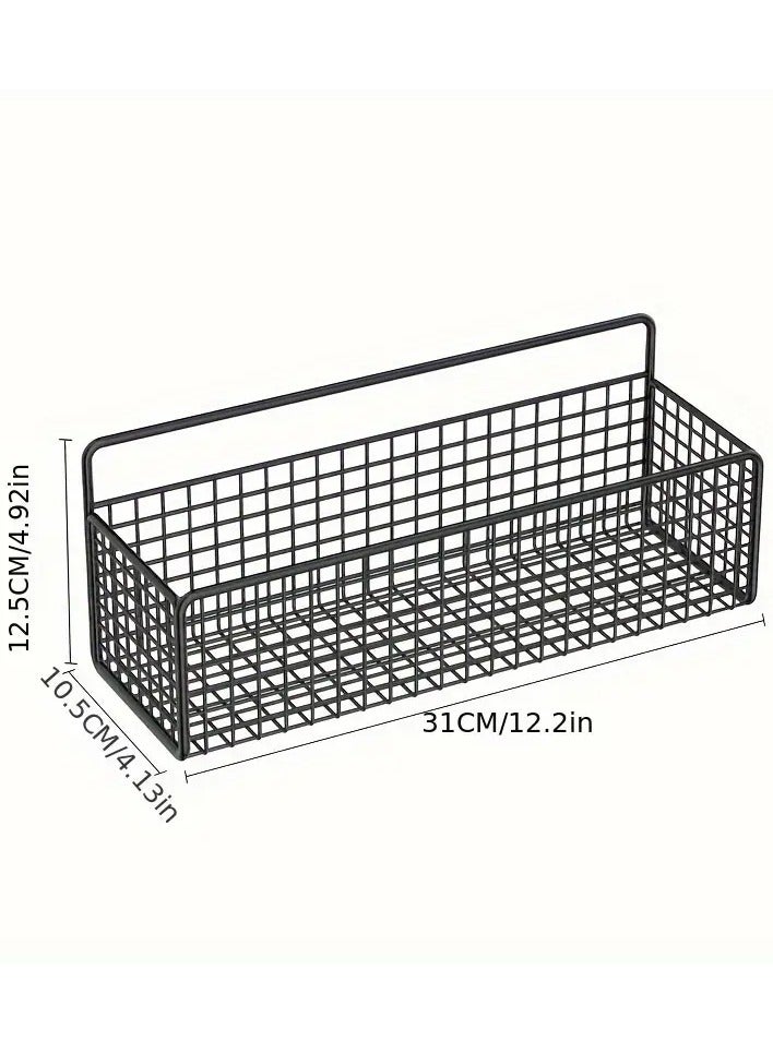 Ucanbe Wall-Mounted Metal Storage Baskets, Bathroom Organizer Shelves, No-Drill Bathroom Vanity Shelf, Rustic Bathroom Toilet Storage Rack, Metal Bathroom Accessories, Non-Toxic, No Battery Required  - Image 5