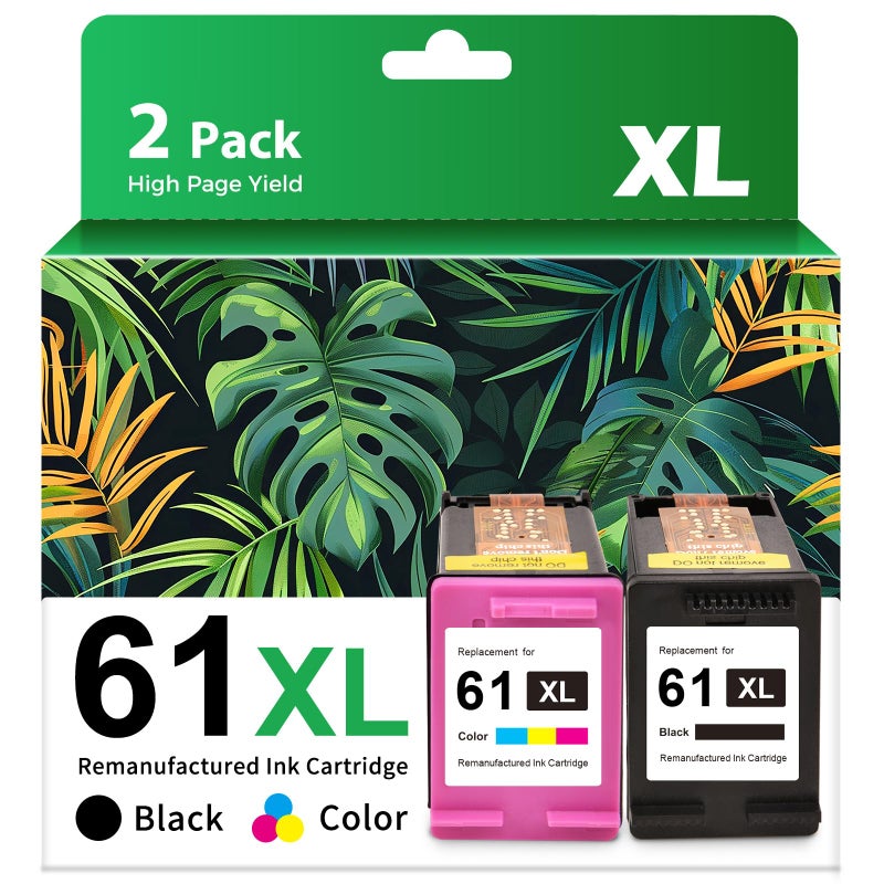 ZIPRINT Replacement for Printer Ink 61 61XL Ink Cartridges Combo Pack, Ink 61 Remanufactured for HP 61 Ink Cartridge Compatible with HP Envy 4500 5530 4502 Officejet 4635 4630 Deskjet 2540 - Image 1