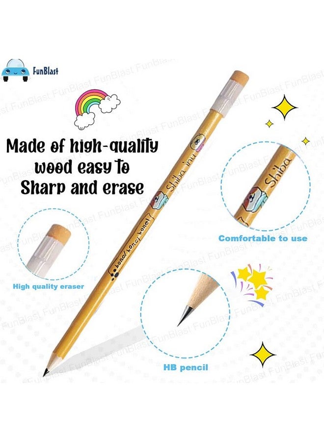 FunBlast Pencil Set for Kids- Stylish Stationary Kit, Pencil for Drawing Birthday Return Gift, Stationery Set -24 Pcs Pencils with Sharpener, Kawaii Pencil Set for Kids - Image 3