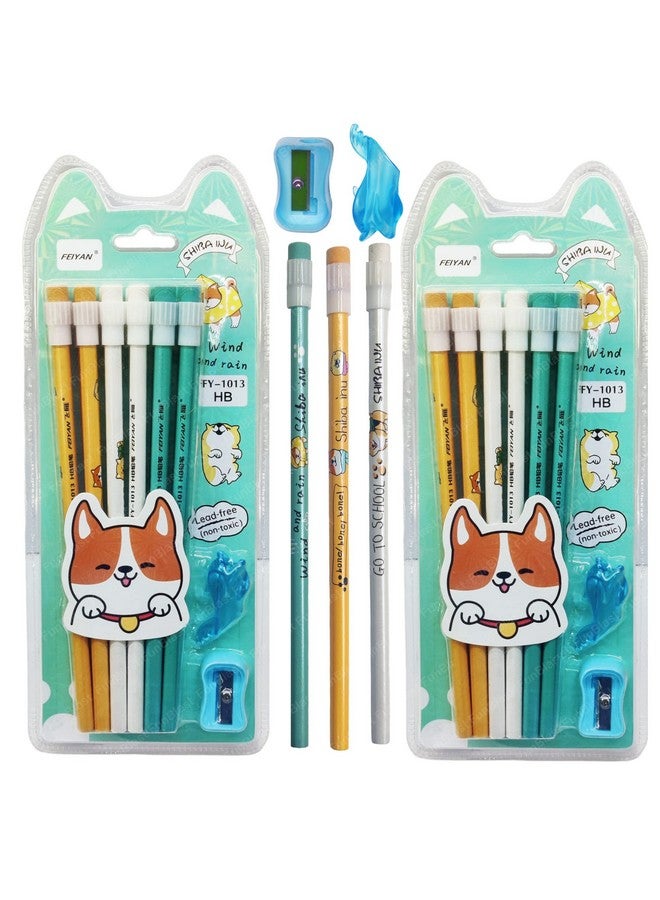FunBlast Pencil Set for Kids- Stylish Stationary Kit, Pencil for Drawing Birthday Return Gift, Stationery Set -24 Pcs Pencils with Sharpener, Kawaii Pencil Set for Kids - Image 1