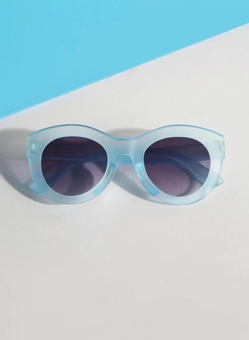 Woggles Helios Blue Round Kids Sunglasses