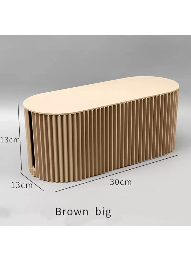 promass Cable Management Box, Dustproof Large Cord Organizer Box with lid,under desk cable hider(camel) - Image 2