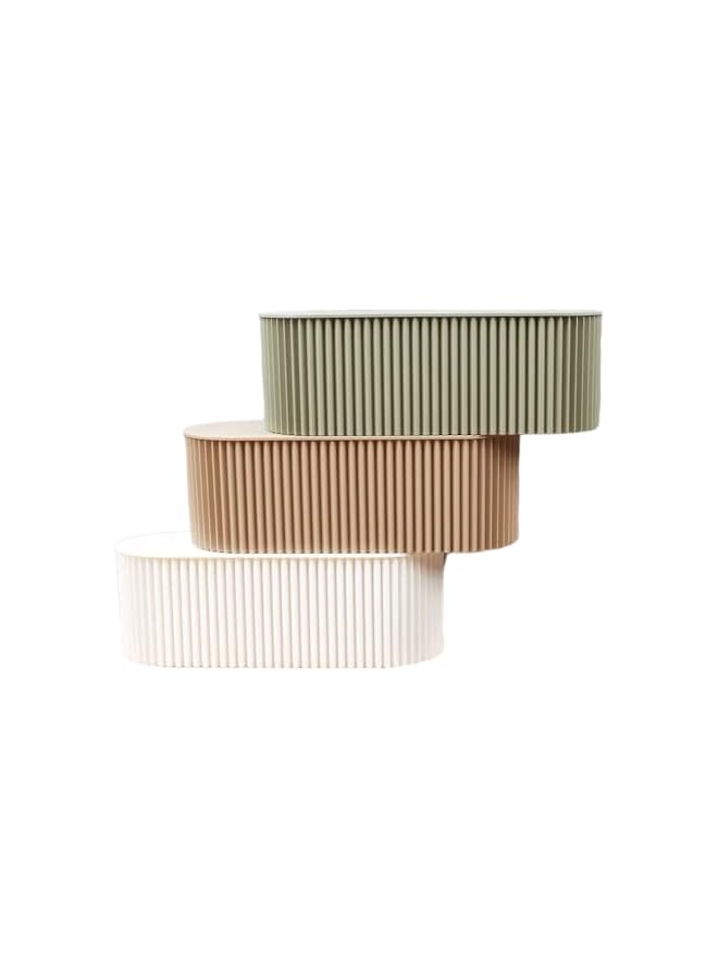 promass Cable Management Box, Dustproof Large Cord Organizer Box with lid,under desk cable hider(camel) - Image 3