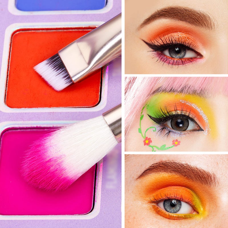 Jessup Makeup Brushes Set Professional, 25PCS Pink Premium Natural Powder Foundation Eyeshadow Blending Concealer Blusher Highlight Labeled Brushes, T290 - Image 4