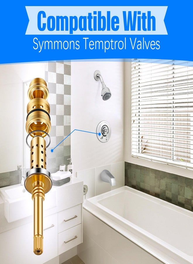 Enhon Valve Rebuild Kit - Compatible with Symmons Temptrol, TA-10 Spindle, TA-4 Hot & Cold Seats, T-11 Washer, Fix Tub/Shower Valve Leak, Solid Brass - Image 2