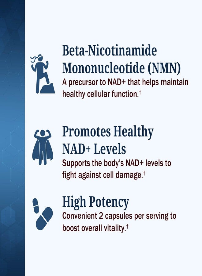 BioSchwartz NMN Supplement - 500mg Nicotinamide Mononucleotide - 60ct - Image 4