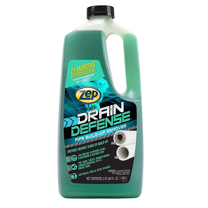 Zep Drain Defense Pipe Build-Up Remover - 64 Ounces (Case of 2) ZLDC648 - Professional Strength Liquid Pipe Build Up Remover - Image 3