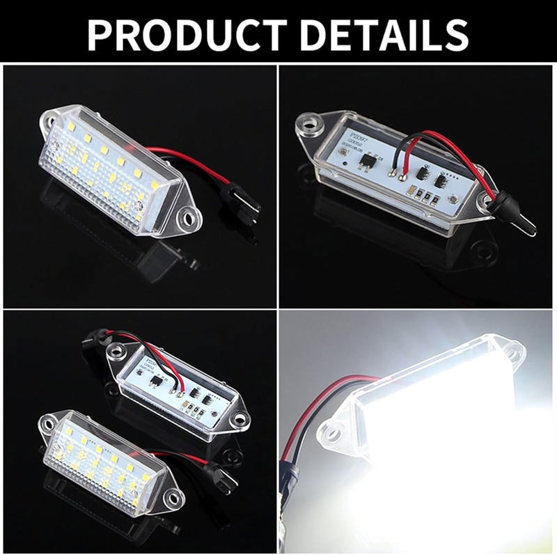 Vuzmode 2X 12V White SMD License Plate Light for Mitsubishi Lancer - Image 4
