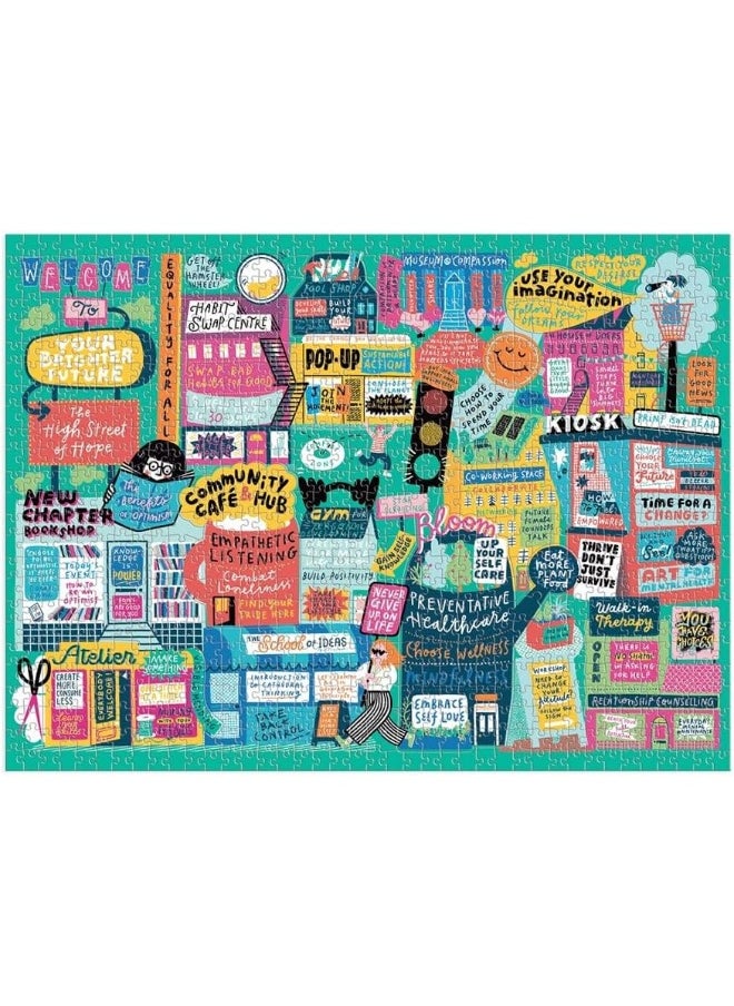 The High Street of Hope 1000 Piece Multi-Puzzle Puzzle  - Image 3