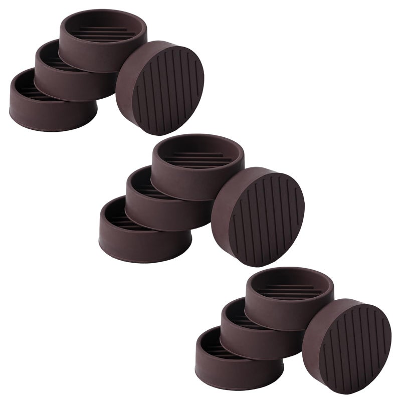 Jayen 1.5X1.5 Round Rubber Furniture Caster Cups, Anti-Sliding Furniture Pads Bed Stopper Floor Protectors With Grip - Protect Any Flooring - Image 1