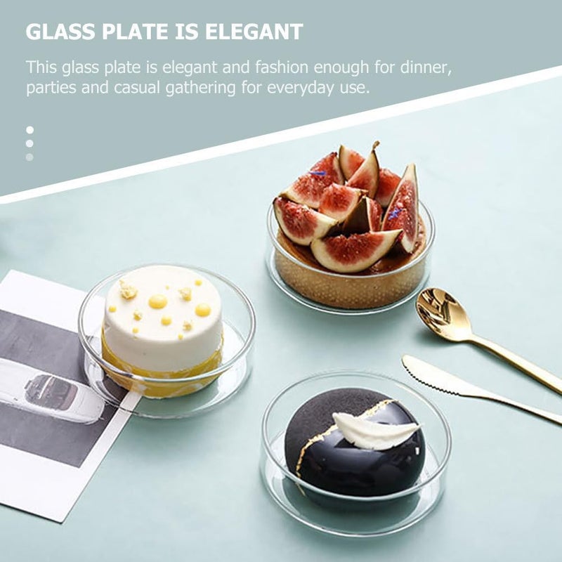OSALADI Mini Glass Bowls Prep Serving Candy Dishes Cake Plate Ice Cream Cup Reptile Feeding Dish Tray for Kitchen Dessert Dips Sauces Condiments Transparent 88X88X26CM UFU5211T25E17V - Image 5