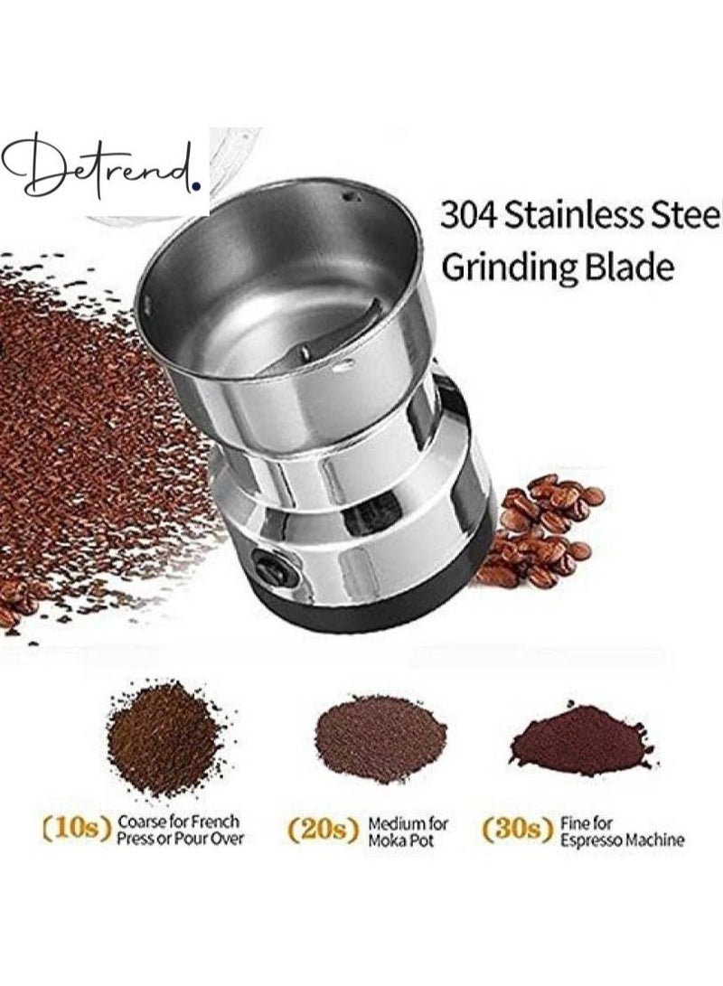 DETREND Household Electric Mill Grinder Machine, Stainless Steel Electric Spice Coffee Nut Grain Grinder, Multi‑Function Crusher Mill Blender Kitchen Tool  - Image 1