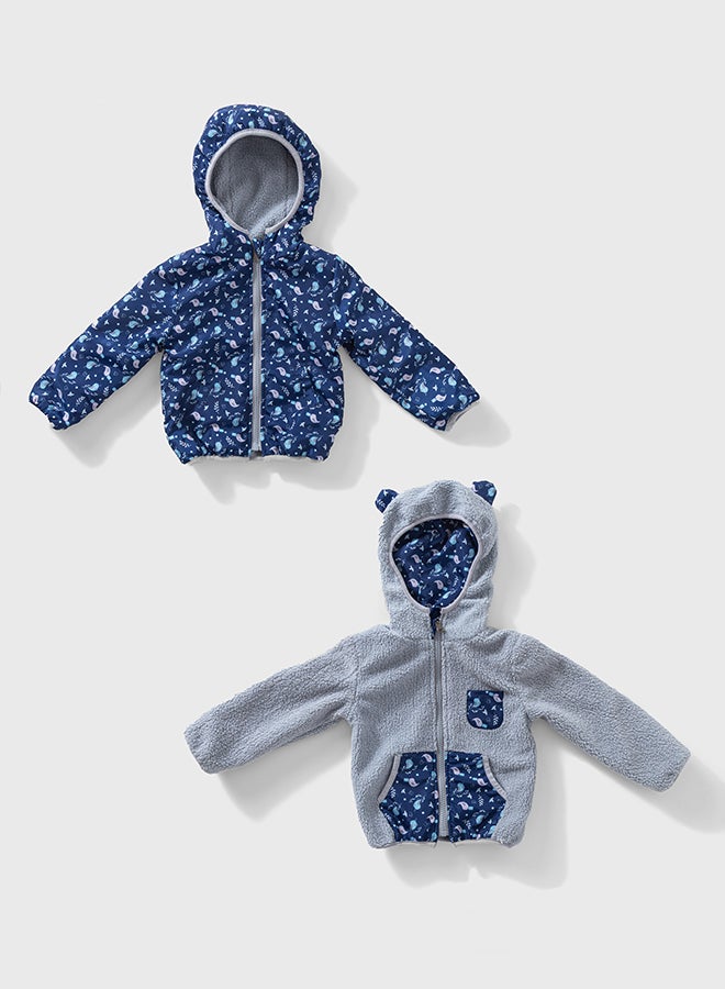 OWNKIDS Baby Girl Water Proof & Fur Double Face Jacket - Image 1