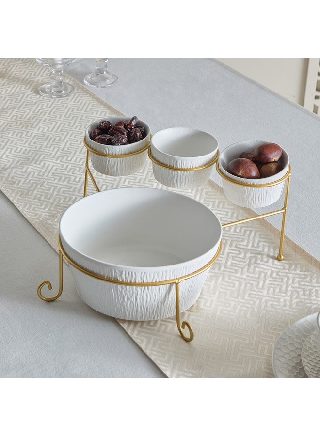 Home Box Celtic 4-Piece Bowl Set with Stand 23 x 23 x 10 cm - Image 1