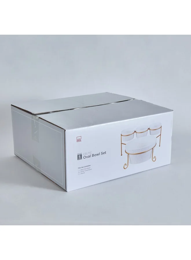 Home Box Celtic 4-Piece Bowl Set with Stand 23 x 23 x 10 cm